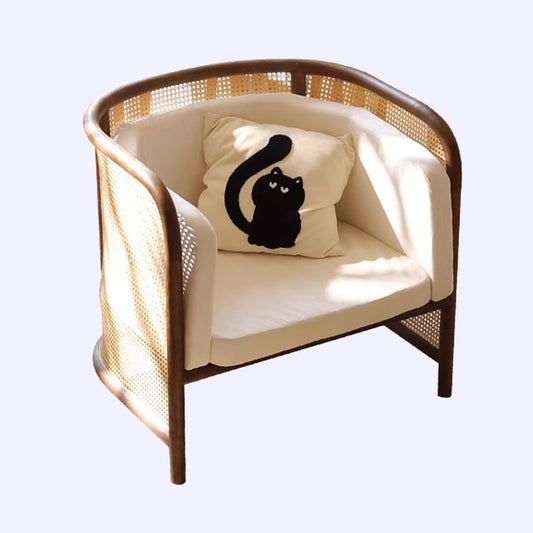 Aya Cane Wraparound Accent Chair