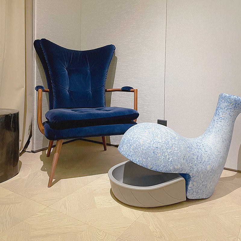 Baby Whale Storage Chair Blue White